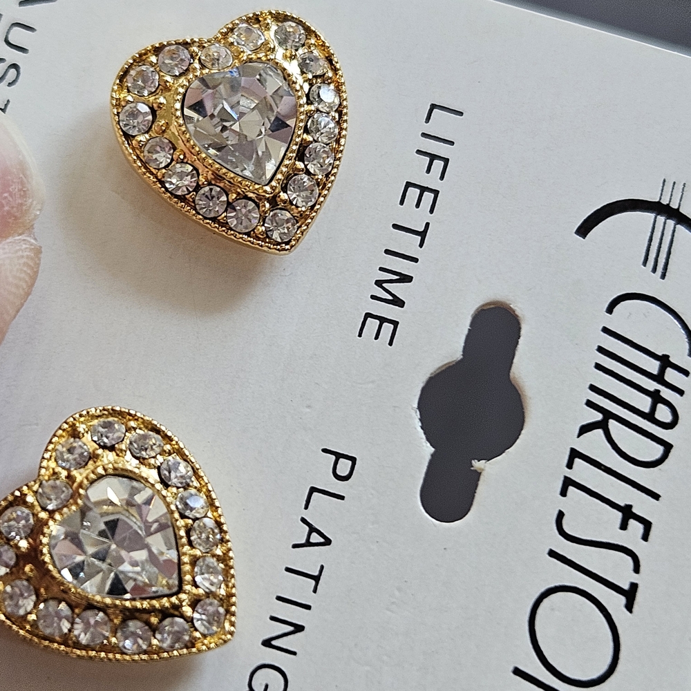 Gold Heart Earrings